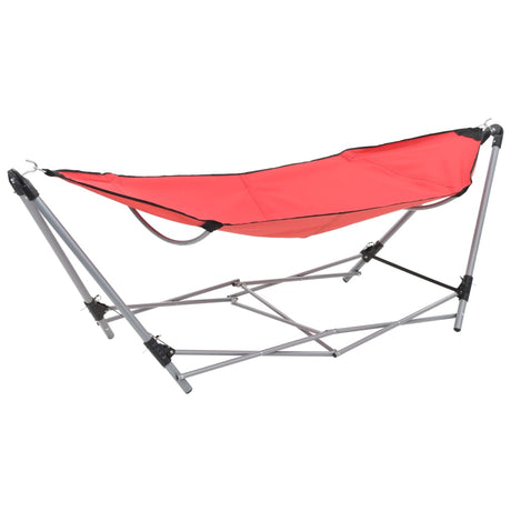 Hangmat met inklapbare standaard rood - AllerleiShop