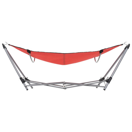 Hangmat met inklapbare standaard rood - AllerleiShop