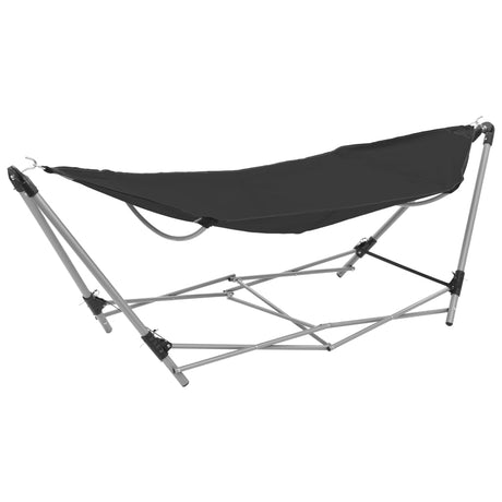 Hangmat met inklapbare standaard zwart - AllerleiShop