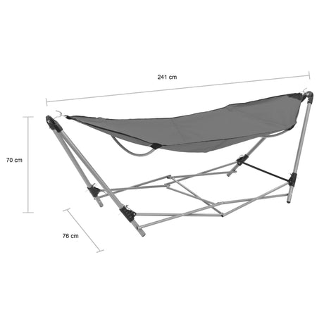 Hangmat met inklapbare standaard grijs - AllerleiShop