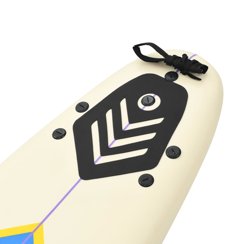 Surfplank 170 cm blauw en crème