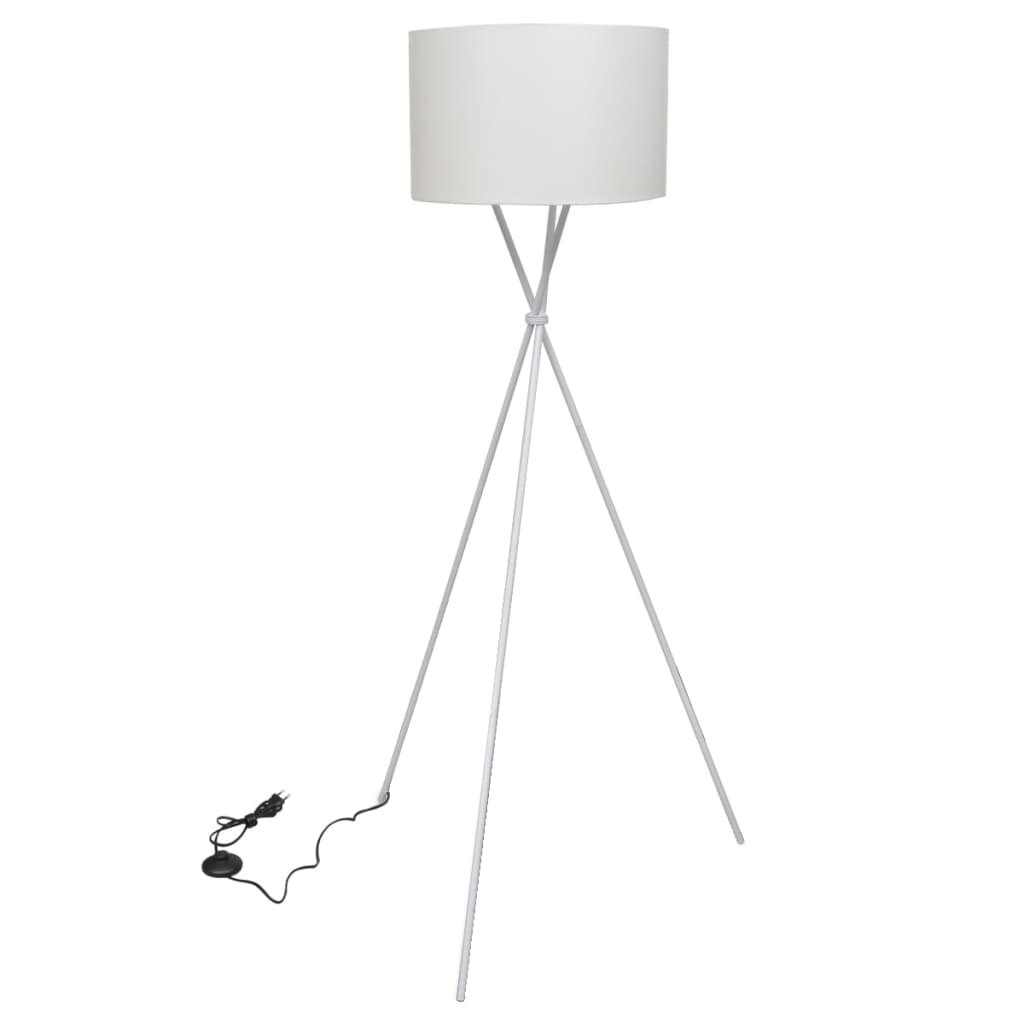 Vloerlamp inclusief lampenkap 139 cm wit