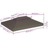 Prieeldak 2-laags 4x3m 310 g/m² taupe - AllerleiShop