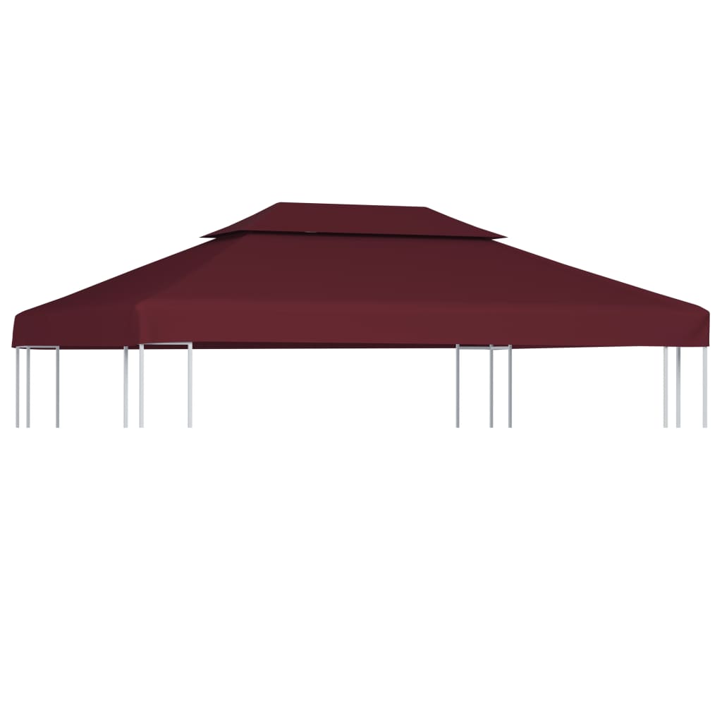 Prieeldak 2-laags 4x3m 310 g/m² bordeaux - AllerleiShop