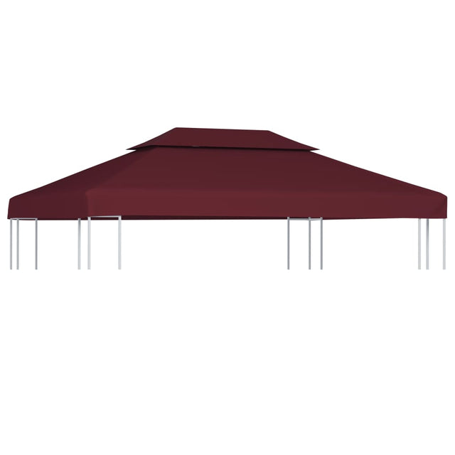 Prieeldak 2-laags 4x3m 310 g/m² bordeaux - AllerleiShop