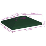 Prieeldak 310 g/m² 4x3 m groen - AllerleiShop