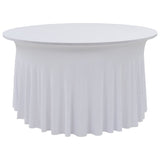 2 st Tafelhoezen stretch met rok 150x74 cm wit