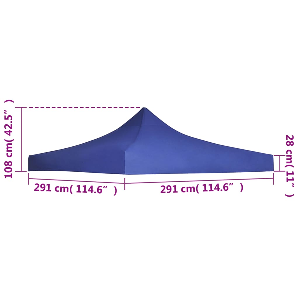 Partytentdak 3x3 m blauw - AllerleiShop