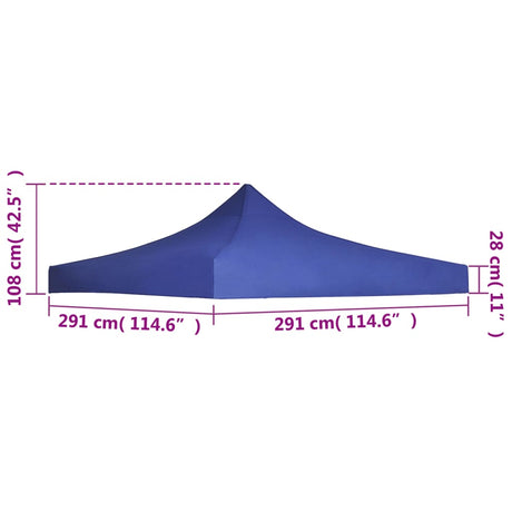 Partytentdak 3x3 m blauw - AllerleiShop