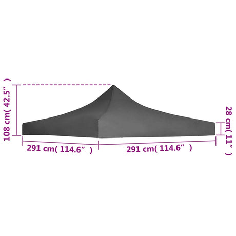 Partytentdak 3x3 m antracietkleurig - AllerleiShop