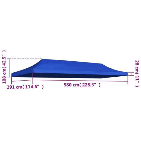 Partytentdak 3x6 m blauw - AllerleiShop