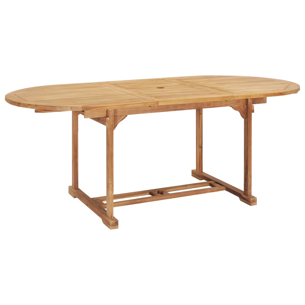 Tuintafel verlengbaar 150-200x100x75 cm massief teakhout - AllerleiShop