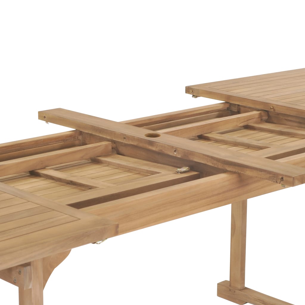 Tuintafel verlengbaar 180-280x100x75 cm massief teakhout - AllerleiShop