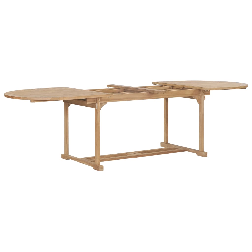 Tuintafel verlengbaar ovaal 180-280x100x75 cm massief teakhout - AllerleiShop