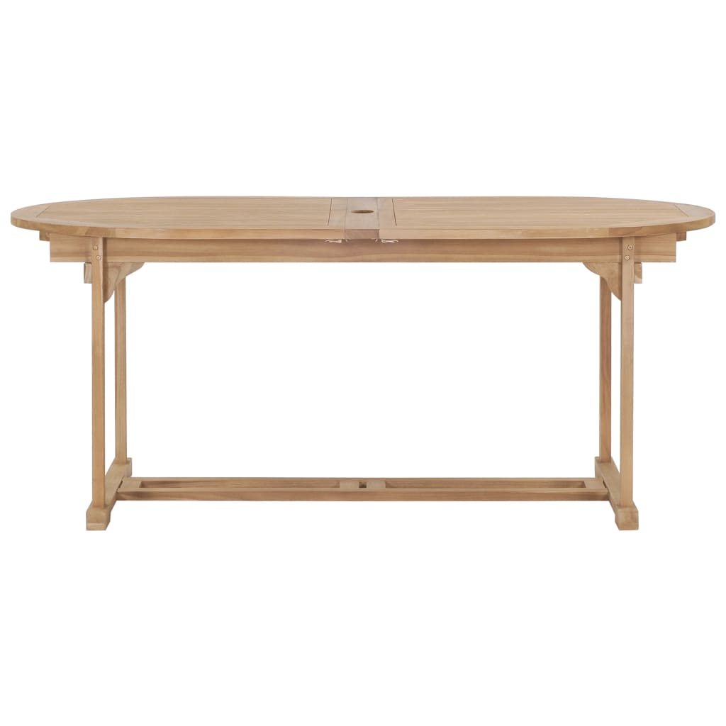 Tuintafel verlengbaar ovaal 180-280x100x75 cm massief teakhout - AllerleiShop