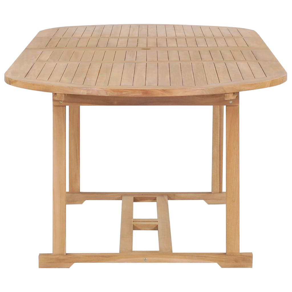 Tuintafel verlengbaar ovaal 180-280x100x75 cm massief teakhout - AllerleiShop