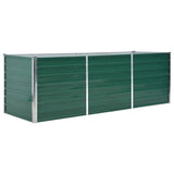 Plantenbak verhoogd 240x80x77 cm gegalvaniseerd staal groen