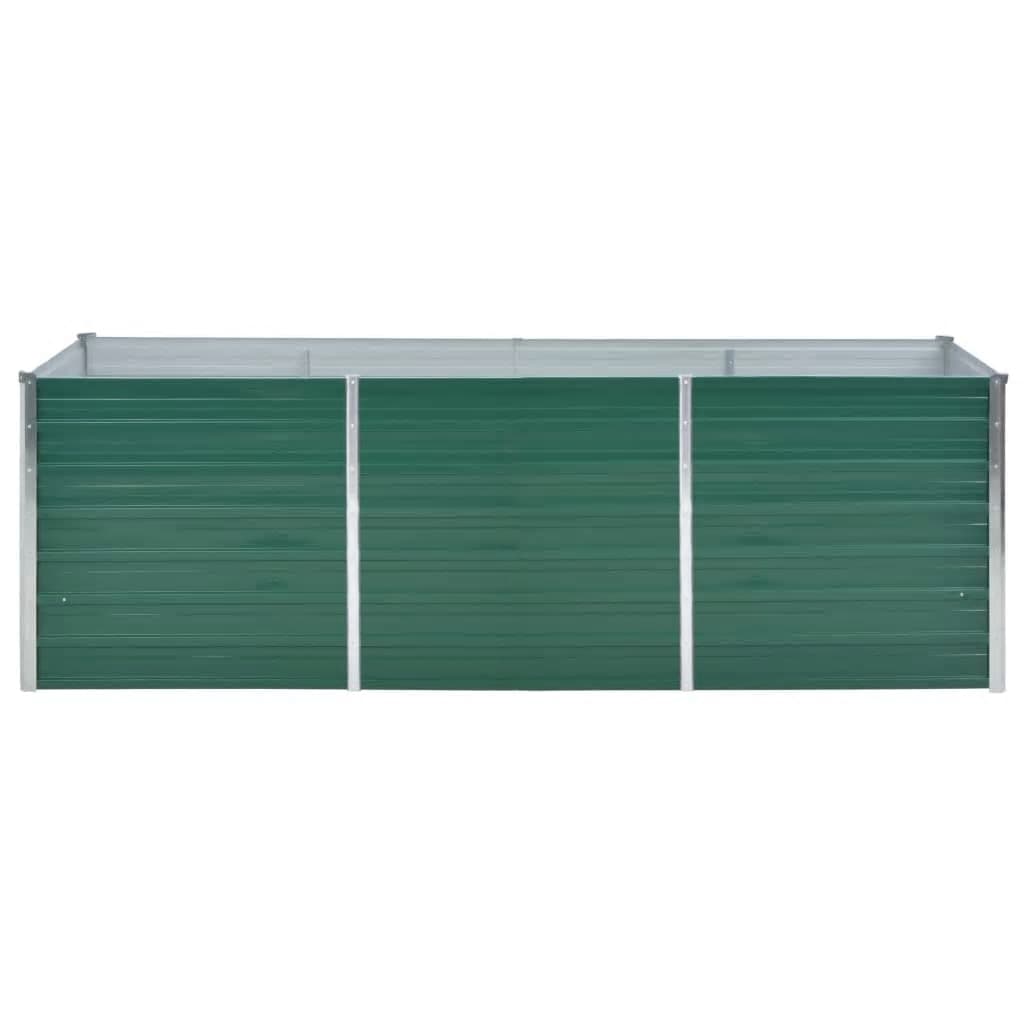 Plantenbak verhoogd 240x80x77 cm gegalvaniseerd staal groen