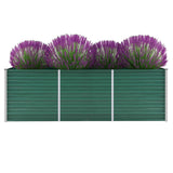 Plantenbak verhoogd 240x80x77 cm gegalvaniseerd staal groen