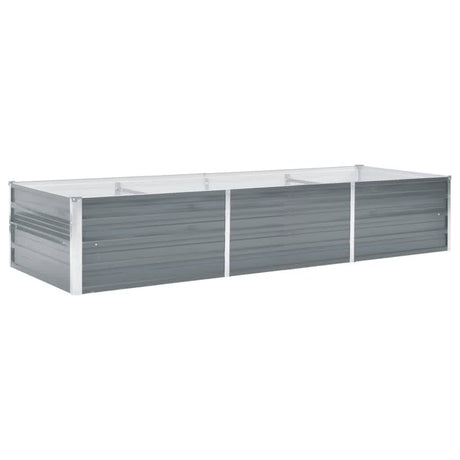 Plantenbak verhoogd 240x80x45 cm gegalvaniseerd staal grijs - AllerleiShop