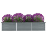 Plantenbak verhoogd 240x80x45 cm gegalvaniseerd staal grijs - AllerleiShop