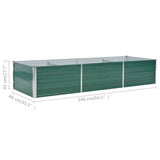 Plantenbak verhoogd 240x80x45 cm gegalvaniseerd staal groen