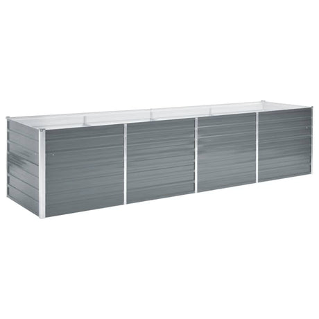 Plantenbak verhoogd 320x80x77 cm gegalvaniseerd staal grijs - AllerleiShop