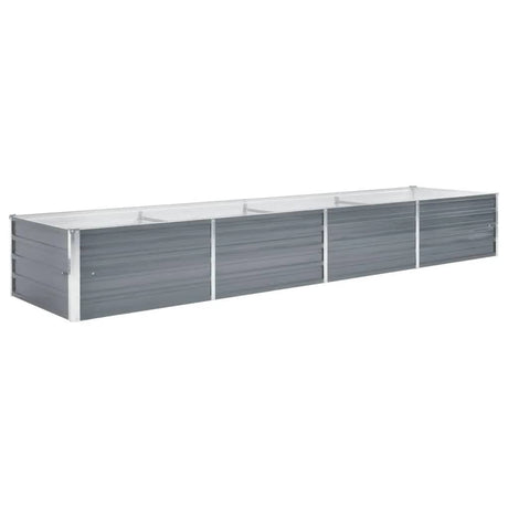 Plantenbak verhoogd 320x80x45 cm gegalvaniseerd staal grijs - AllerleiShop