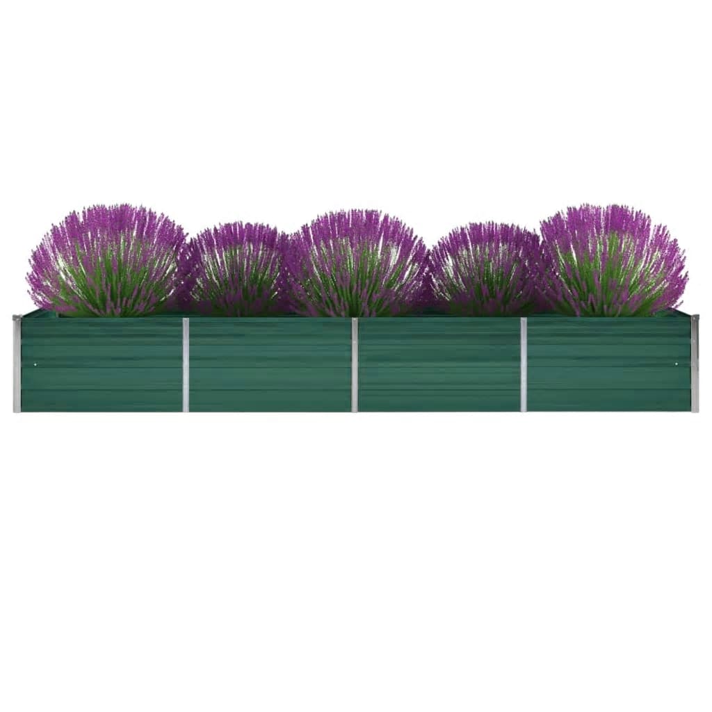 Plantenbak verhoogd 320x80x45 cm gegalvaniseerd staal groen