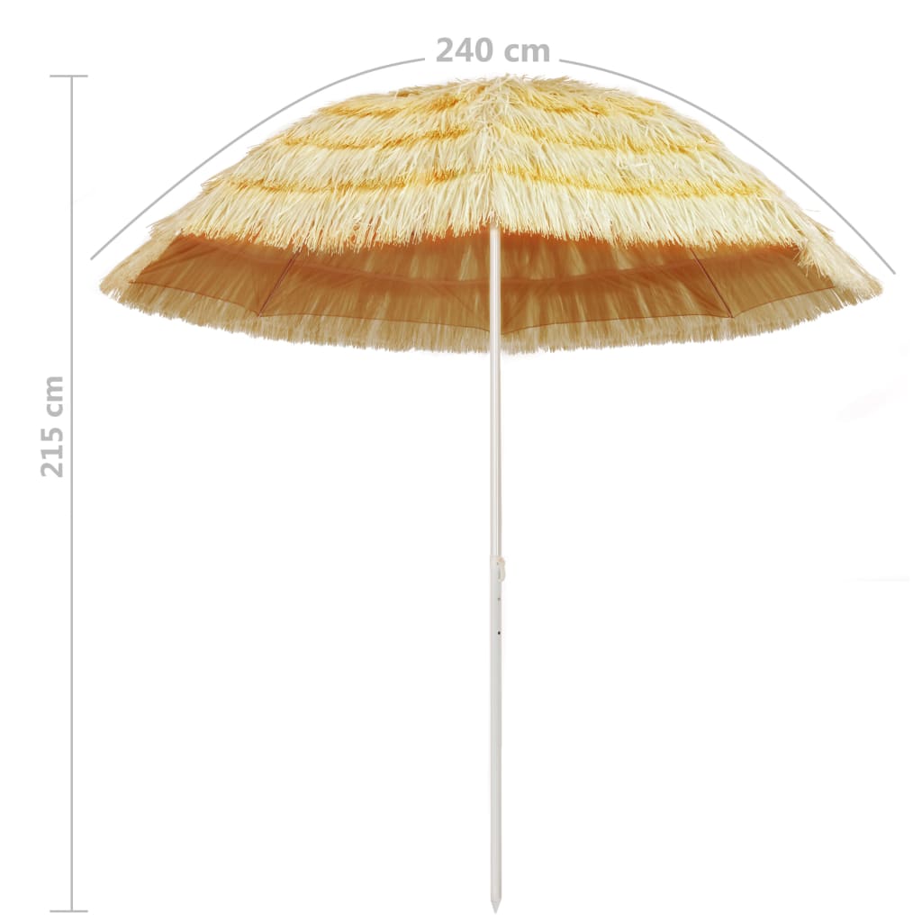 Strandparasol Hawaï stijl 240 cm naturel - AllerleiShop