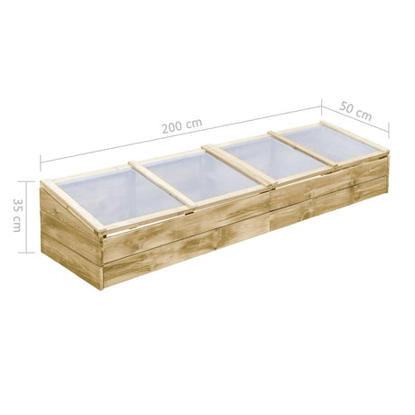 Kas 200x50x35 cm geïmpregneerd grenenhout - AllerleiShop