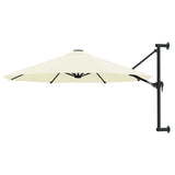 Wandparasol met metalen paal 300 cm zandkleurig - AllerleiShop