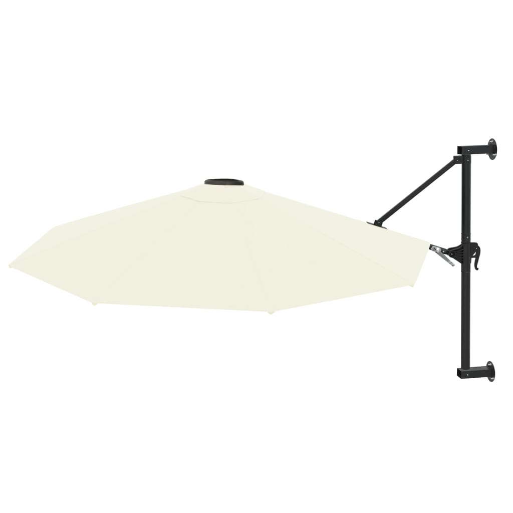 Wandparasol met metalen paal 300 cm zandkleurig - AllerleiShop