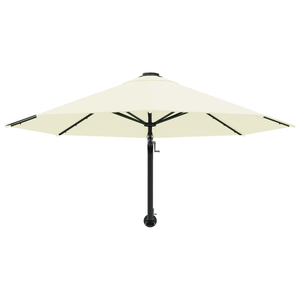 Wandparasol met metalen paal 300 cm zandkleurig - AllerleiShop