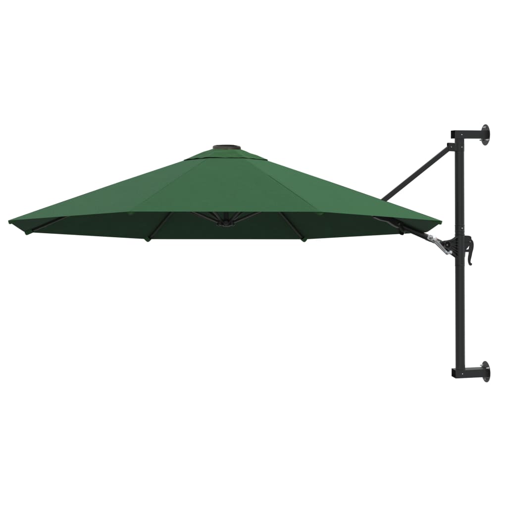 Wandparasol met metalen paal 300 cm groen - AllerleiShop