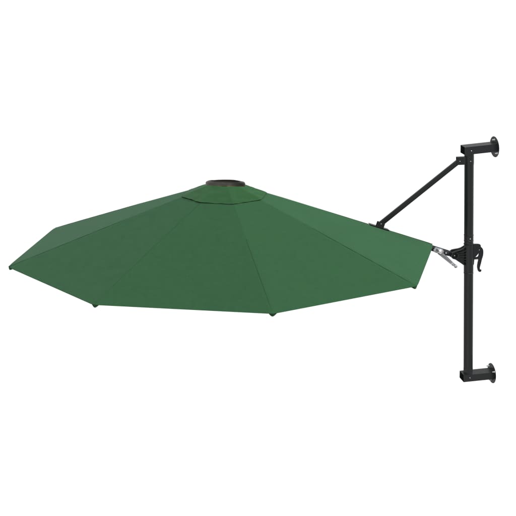 Wandparasol met metalen paal 300 cm groen - AllerleiShop