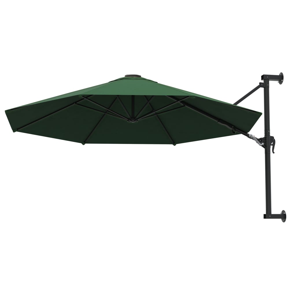 Wandparasol met metalen paal 300 cm groen - AllerleiShop