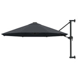 Wandparasol met metalen paal 300 cm antraciet - AllerleiShop