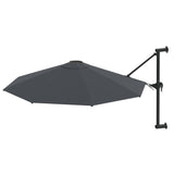 Wandparasol met metalen paal 300 cm antraciet - AllerleiShop