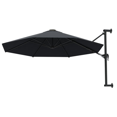 Wandparasol met metalen paal 300 cm antraciet - AllerleiShop