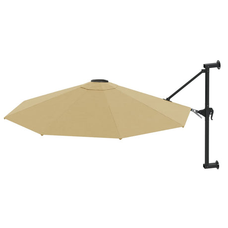 Wandparasol met metalen paal 300 cm taupe - AllerleiShop