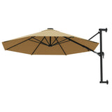 Wandparasol met metalen paal 300 cm taupe - AllerleiShop