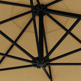 Wandparasol met metalen paal 300 cm taupe - AllerleiShop