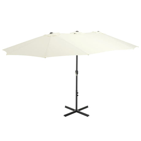 Parasol met aluminium paal 460x270 cm zandkleurig - AllerleiShop