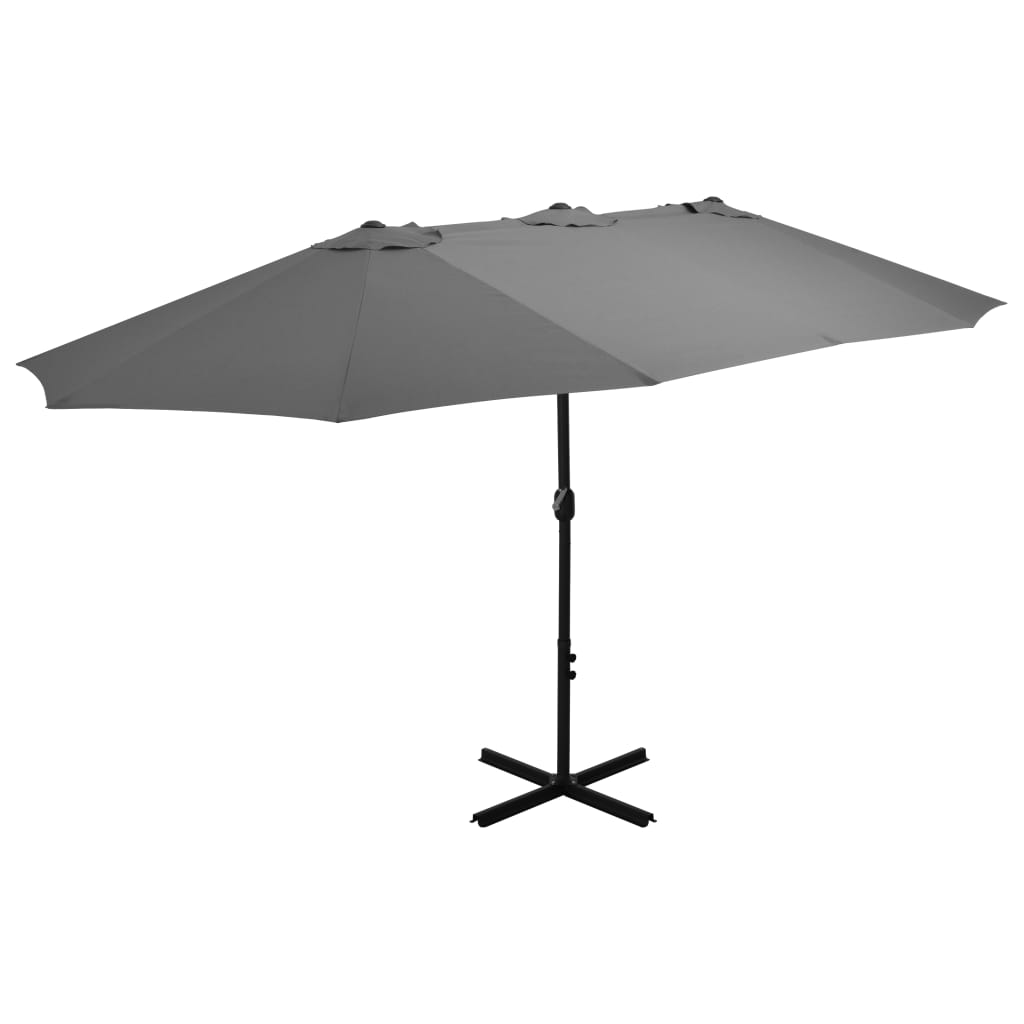 Parasol met aluminium paal 460x270 cm antraciet - AllerleiShop