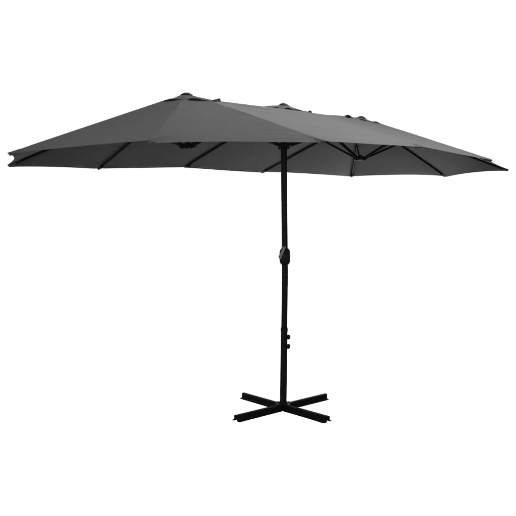 Parasol met aluminium paal 460x270 cm antraciet - AllerleiShop