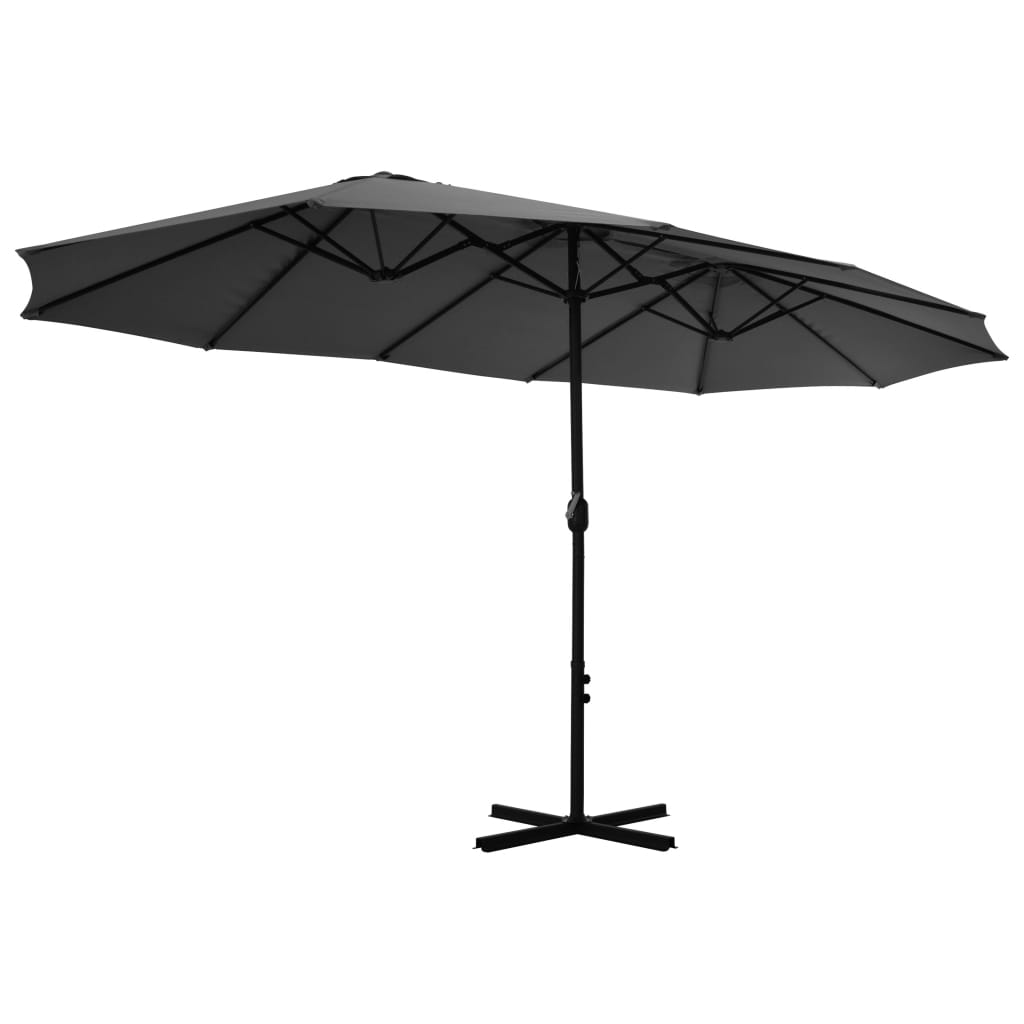 Parasol met aluminium paal 460x270 cm antraciet - AllerleiShop