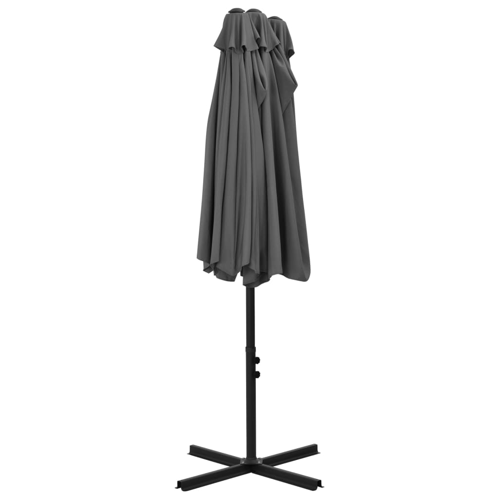 Parasol met aluminium paal 460x270 cm antraciet - AllerleiShop