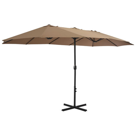 Parasol met aluminium paal 460x270 cm taupe - AllerleiShop