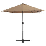 Parasol met aluminium paal 460x270 cm taupe - AllerleiShop